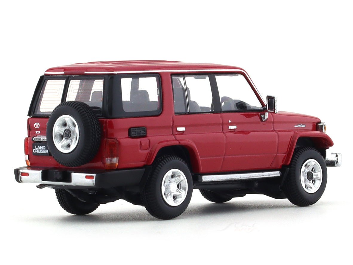 2001 Toyota Land Cruiser 70 ZX red 1:64 Hobby Japan diecast scale model collectible