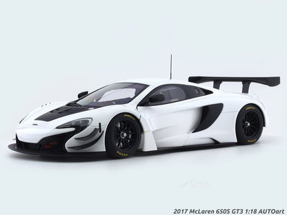 2017 McLaren 650S GT3 white 1:18 AUTOart composite scale model car collectible