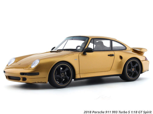 2018 Porsche 911 993 Turbo S gold 1:18 GT Spirit Scale Model collectible