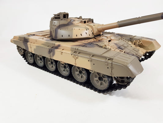90 RC model Tank - Smoke, Sound, BB Firing, Infrared, Upgraded Metal Suspension Arms