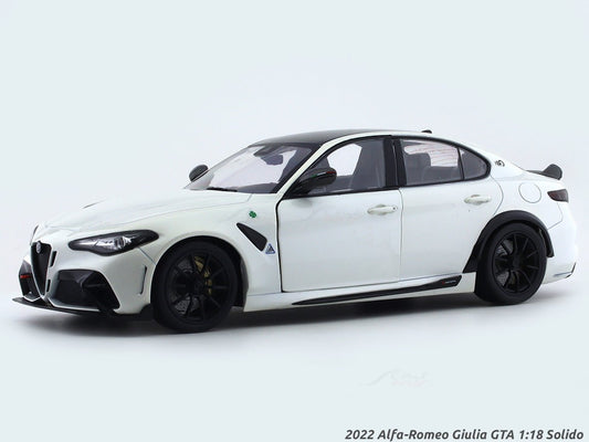 2022 Alfa-Romeo Giulia GTA white 1:18 Solido diecast Scale Model collectible