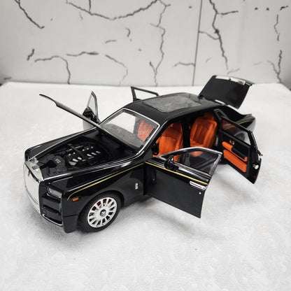 Rolls Royce Phantom Black Metal Diecast Car 1:18 (28x11 cm)