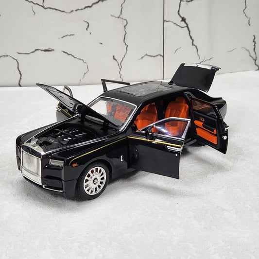 Rolls Royce Phantom Black Metal Diecast Car 1:18 (28x11 cm)