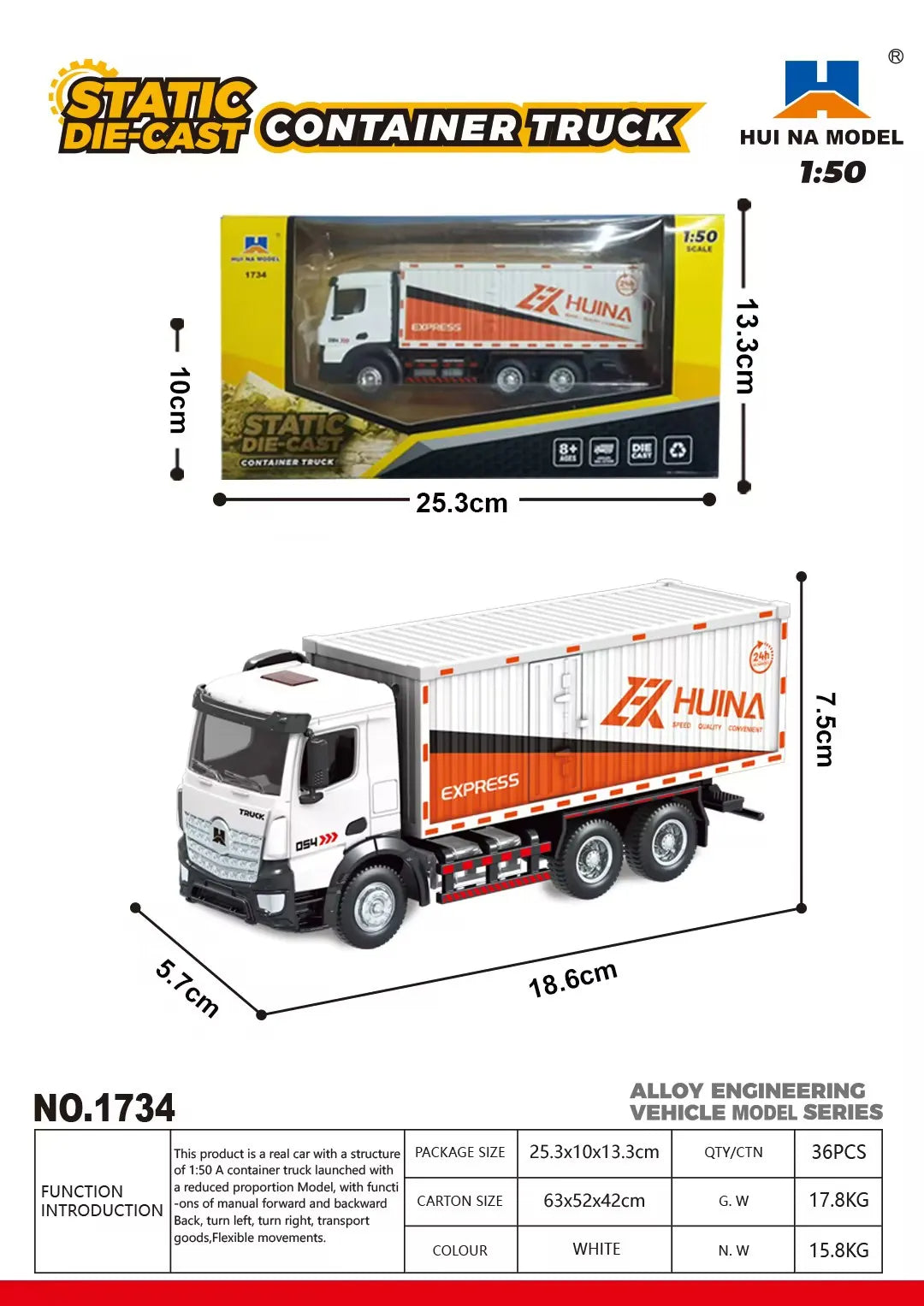 1734 Static Container Truck