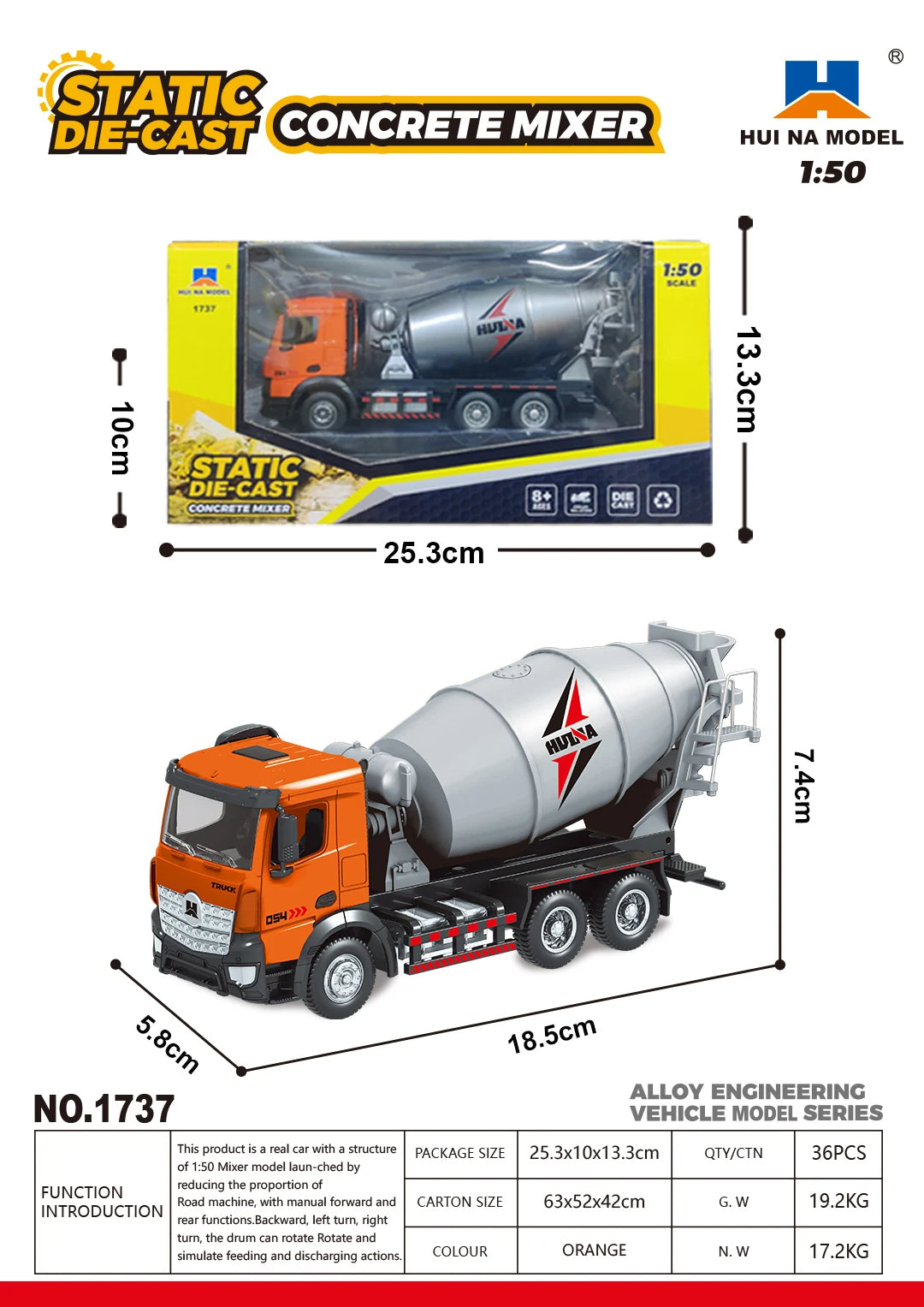 1737 Static Alloy Mixer Truck