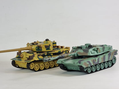 Twin Pack Geman Tiger & M1A2 Infra-red Battle Radio Remote Control RC Tank
