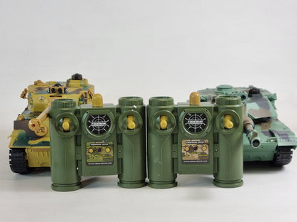 Twin Pack Geman Tiger & M1A2 Infra-red Battle Radio Remote Control RC Tank