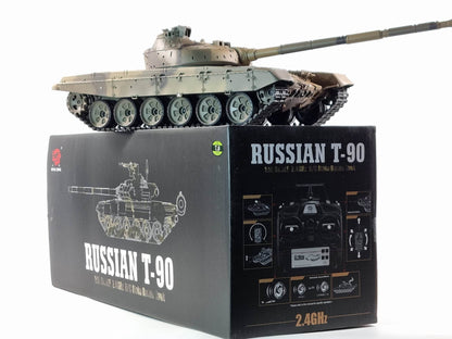 90 RC model Tank - Smoke, Sound, BB Firing, Infrared, Upgraded Metal Suspension Arms