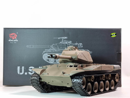 RC 1:16 Heng Long BB Firing Walker Bulldog Tank Remote Control LATEST Version 7 Twin Sound 2.4G RC USA M41A3 Smoking Army Battle Tank INFRARED