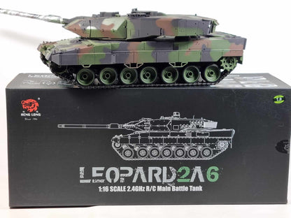 Remote Control R/C Model Heng long 3889-1 1/16 2.4G German Leopard A6 RC Tank Version 7 METAL SUSPENSION