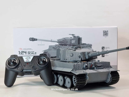 Waltersons Heng Long 1/24 Tiger 1 Infrared Battle Model Tank Radio Control 1080 Turret Real sound
