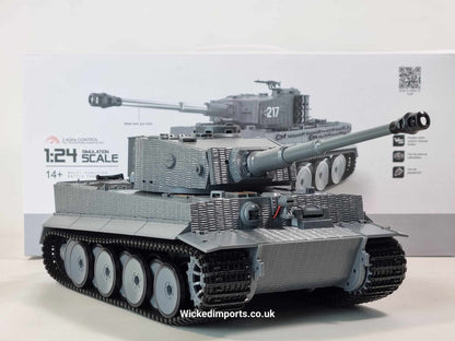 Waltersons Heng Long 1/24 Tiger 1 Infrared Battle Model Tank Radio Control 1080 Turret Real sound