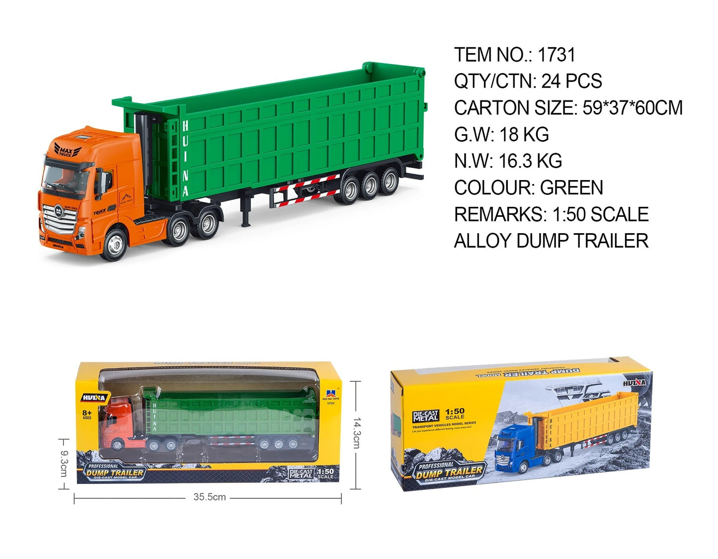 1731 Semi-alloy Tipping Trailer Truck
