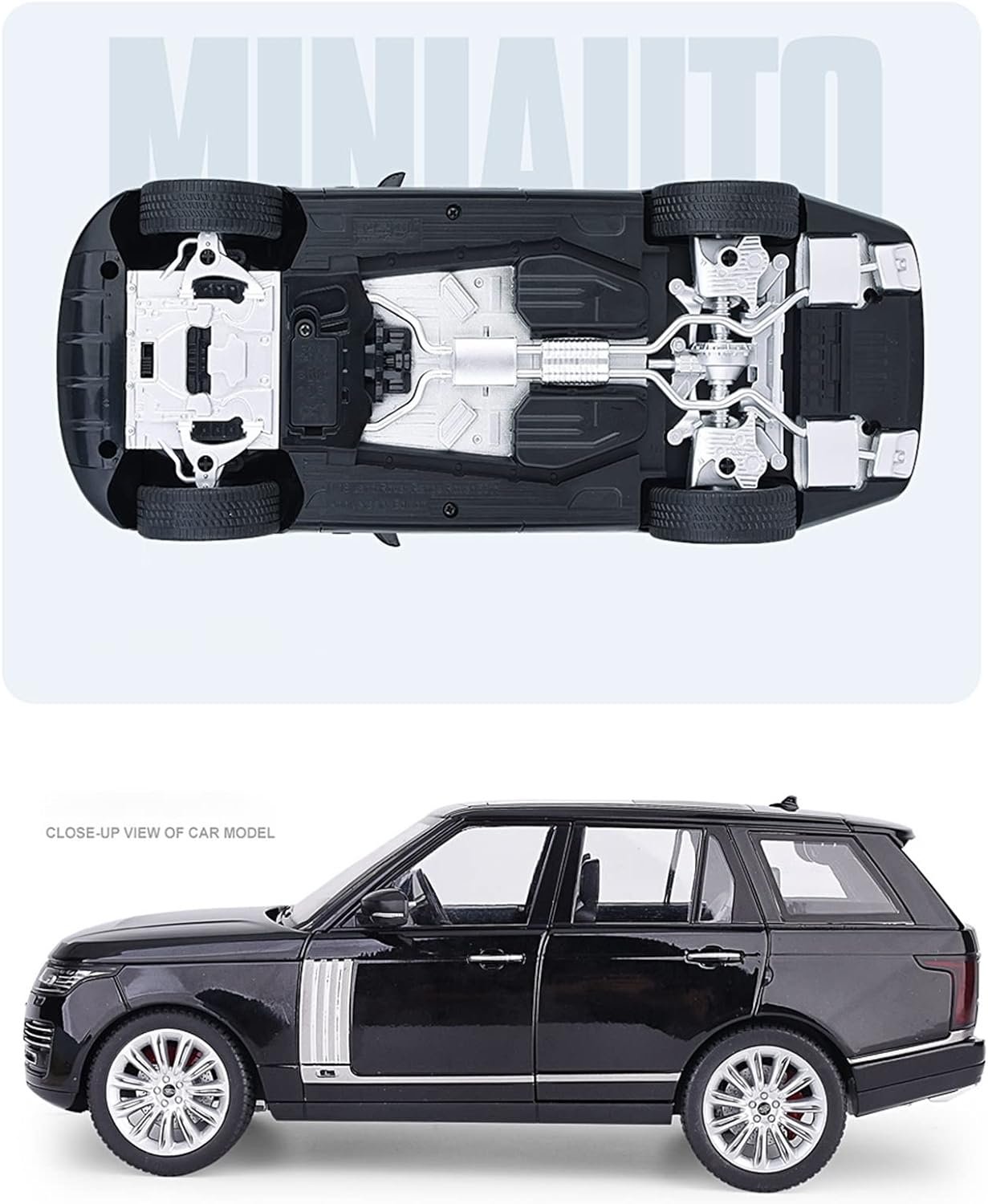 Range Rover Autobiography Black Metal Diecast Car 1:18 (28x11 cm)