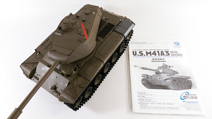 RC 1:16 Heng Long BB Firing Walker Bulldog Tank Remote Control LATEST Version 7 Twin Sound 2.4G RC USA M41A3 Smoking Army Battle Tank INFRARED