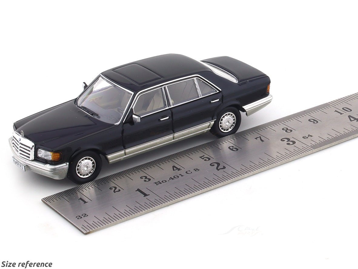 Mercedes-Benz 560 SEL W126 black 1:64 Master diecast scale model collectible