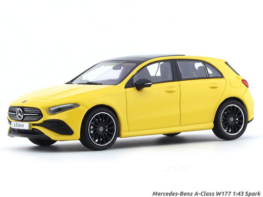 Mercedes-Benz A-Class W177 yellow 1:43 Spark diecast scale model car collectible