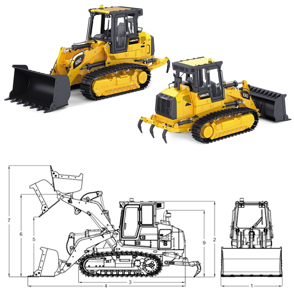Kabolite K963 RC Hydraulic Crawler Loader (2025 Model)