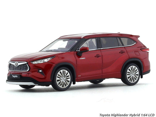 Toyota Highlander Hybrid red 1:64 LCD diecast scale model collectible