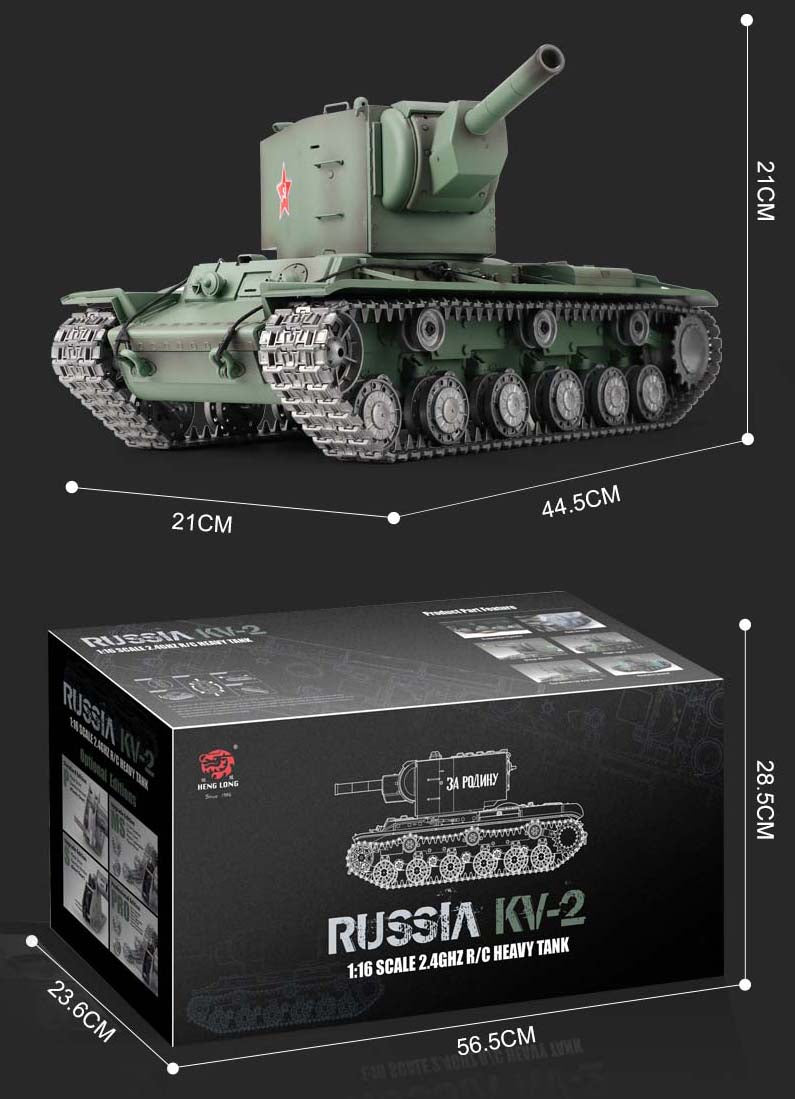 RC Tank Long KV2 1:16 Advanced Line IR BB Smoke Sound Version
