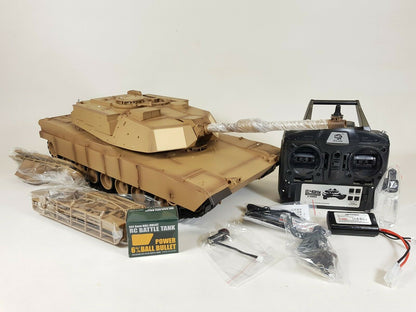 RC Tank 1:16 Scale Model Heng Long Abrams BB Firing Airsoft Smoke Sound Version 6.0s Infrared M1A2