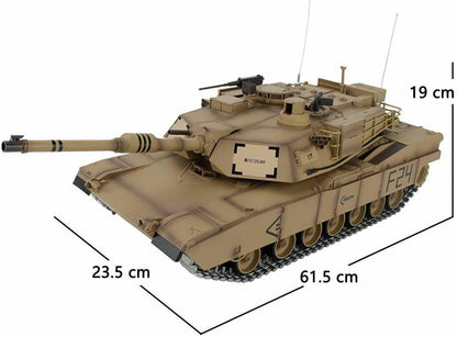 M1A2 Abrams RC Tank Desert Metal Tracks Metal Gearbox